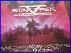 Star Trek Final Frontier Bob Peak Original Vintage Quad Poster 40 x 27 1989