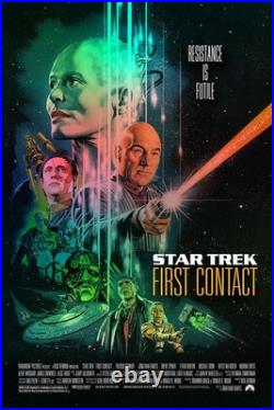 Star Trek First Contact Foil Variant 36x24 Lithograph Poster Print By Paul Mann Star Trek First Contact Foil Variant 36x24 Lithograph Poster Print By Paul Mann
