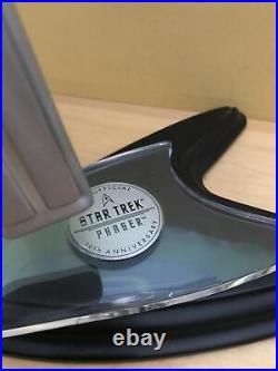 Star Trek Franklin Mint 1995 Phaser and Stand In Original Box No COA