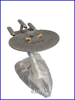 Star Trek Franklin Mint Pewter Starship Enterprise NCC-1701-D Triple Nacelle