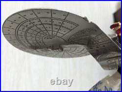Star Trek Franklin Mint Pewter Starship Enterprise NCC-1701-D Triple Nacelle