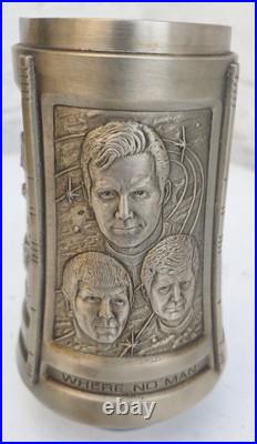 Star Trek Franklin Mint Tankard 25th Anniversary Pewter With COA Star Trek Franklin Mint Tankard 25th Anniversary Pewter With COA