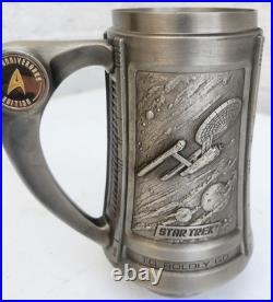 Star Trek Franklin Mint Tankard 25th Anniversary Pewter With COA Star Trek Franklin Mint Tankard 25th Anniversary Pewter With COA