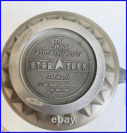 Star Trek Franklin Mint Tankard 25th Anniversary Pewter With COA Star Trek Franklin Mint Tankard 25th Anniversary Pewter With COA