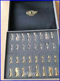 Star Trek Gold & Silver Transdimensional Chess Set by Franklin Mint