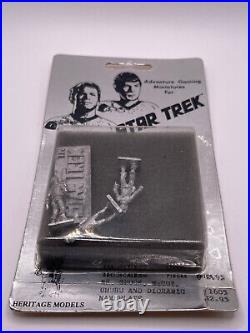 Star Trek Heritage Models 25mm Mr. Spock. McCoy. Uhura. Nameplate. 1978