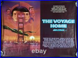 Star Trek IV The Voyage Home Original Quad Movie Poster Shatner Nimoy Bob Peake