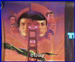 Star Trek IV The Voyage Home Original Quad Movie Poster Shatner Nimoy Bob Peake