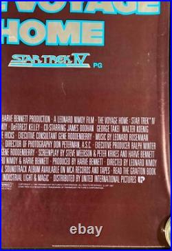 Star Trek IV The Voyage Home Original Quad Movie Poster Shatner Nimoy Bob Peake