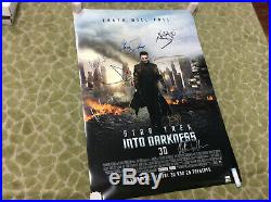 Star Trek Into Darkness 27x40 DS Movie Poster Signed Autographed by cast
