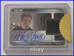 Star Trek Into Darkness Chris Pine as Kirk Auto Costume Card /250- SIGNED rare