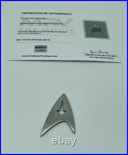 Star Trek Into Darkness Prop Starfleet Officer Command Insignia Badge With COA