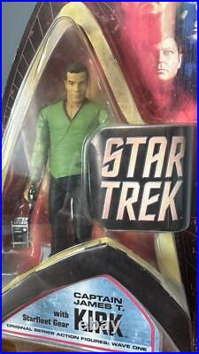 Star Trek Kirk Spock & McCoy Art Asylum x3 Figures Wave 1 One 2003
