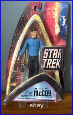 Star Trek Kirk Spock & McCoy Art Asylum x3 Figures Wave 1 One 2003