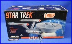 Star Trek Lamp USS Enterprise 1999 Funatik in Box Tested and Works