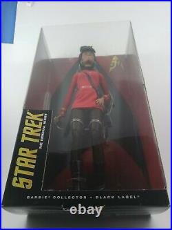 Star Trek Lieutenant Uhura Barbie Doll 2016 Black Label Mattel Dgw70 Nrfb