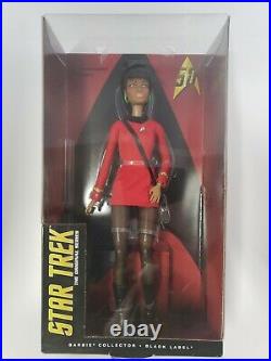 Star Trek Lieutenant Uhura Barbie Doll 2016 Black Label Mattel Dgw70 Nrfb