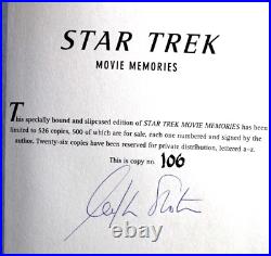 Star Trek Movie Memories William Shatner Signed Numbered in Slipcase #106/526