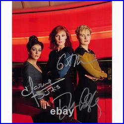 Star Trek Next Generation Cast by 3 (85768) Autographed In Person 8x10 with COA