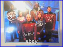Star Trek Next Generation Limited Edition Signed Wall Plaque 7 Cast 7 Signatures