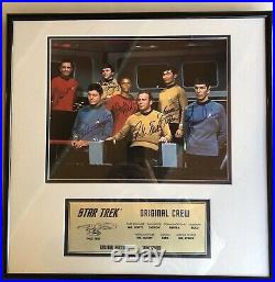 Star Trek ORIGINAL CREW Cast All 7 Signed Limited Edition Photo Nimoy Shatner