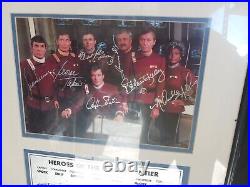 Star Trek Original Cast Heroes Framed Signed Photo Plaque LE 1558/2500 COA