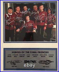 Star Trek Original Cast Signed Autograph Photo Framed Plaque TOS