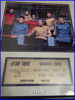 Star Trek Original Cast Signed Photo and Limited Edition Plaque