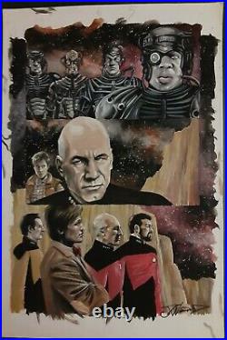 Star Trek Original Comic Book Art Page Assimilation Doctor Who Signed
