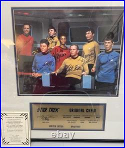 Star Trek Original Crew Tv Series Autographed Color Photograph Coa Star Trek Original Crew Tv Series Autographed Color Photograph Coa