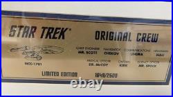 Star Trek Original Crew Tv Series Autographed Color Photograph Coa Star Trek Original Crew Tv Series Autographed Color Photograph Coa