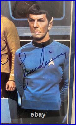 Star Trek Original Crew Tv Series Autographed Color Photograph Coa Star Trek Original Crew Tv Series Autographed Color Photograph Coa