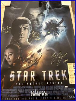 Star Trek Original Movie Poster Cast Autographed