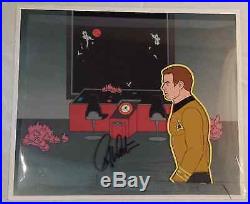 Star Trek Original Production Animation Cel SIGNED by William Shatner, Kirk