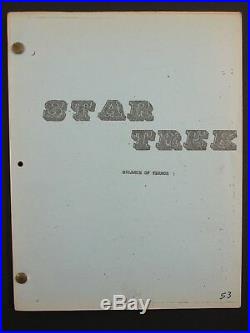 Star Trek Original Script BALANCE OF TERROR REVISED July 1966 Rare Desilu Prod