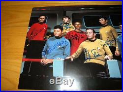 Star Trek Original Series 11 x 14 Cast Photo Signed by 6 WithJSA Letter