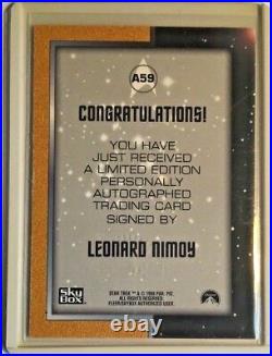 Star Trek Original Series Autograph Leonard Nimoy as (SPOCK) A59 Mint