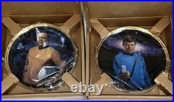 Star Trek Original Series Collector 5 Plates NEW Spock Kirk Uhura Scotty McCoy