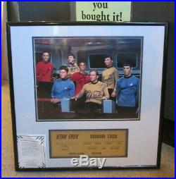 Star Trek Original Series Crew Photo Signed by Cast Framed Limited Edition
