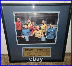 Star Trek Original Series Full Cast signed 7 Autographs 1615 of 2500 rare