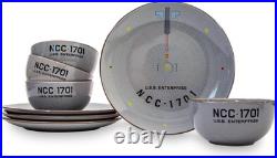 Star Trek Original Series NCC-1701 8-Piece Ceramic Dinnerware Set