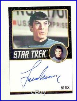Star Trek Original Series SPOCK Rittenhouse trading card LEONARD NIMOY autograph