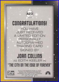 Star Trek Original Series Season 1 Joan Collins A23 Autograph Card