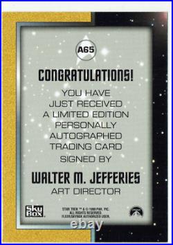 Star Trek Original Series Season 3 Autograph A65 Walter M Jefferies Art Director Star Trek Original Series Season 3 Autograph A65 Walter M Jefferies Art Director