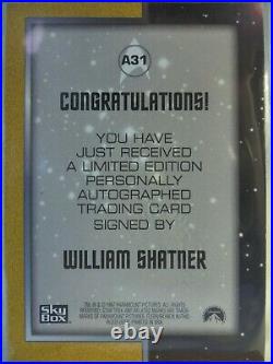 Star Trek Original Series Season Two autograph A31 William Shatner Captain Kirk