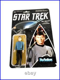 Star Trek Original Series Spock Bones Uhura Super7 & Kirk Figures'97 w Tribble