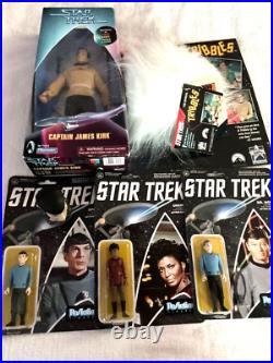 Star Trek Original Series Spock Bones Uhura Super7 & Kirk Figures'97 w Tribble