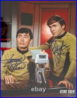 Star Trek Original Series Sulu/Chekov Guaranteed Hand Signed Framed Photo & COA