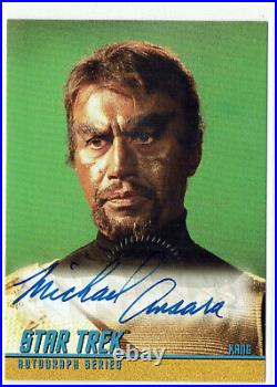 Star Trek Original Series TOS Season 3 Autograph BLUE A72 Michael Ansara as Kang