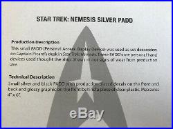 Star Trek Padd Nemesis original prop TNG screen used